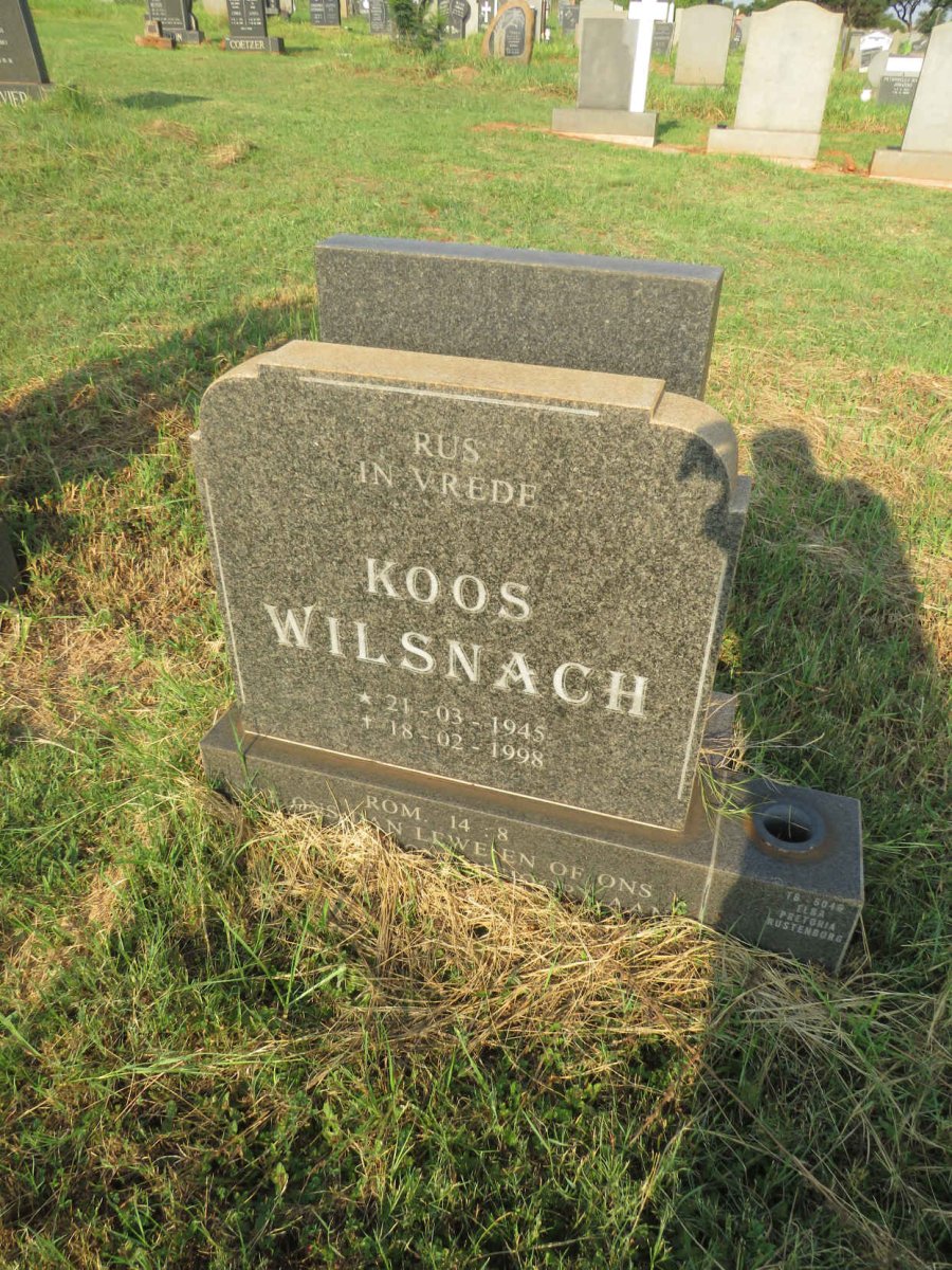 WILSNACH Koos 1945-1998