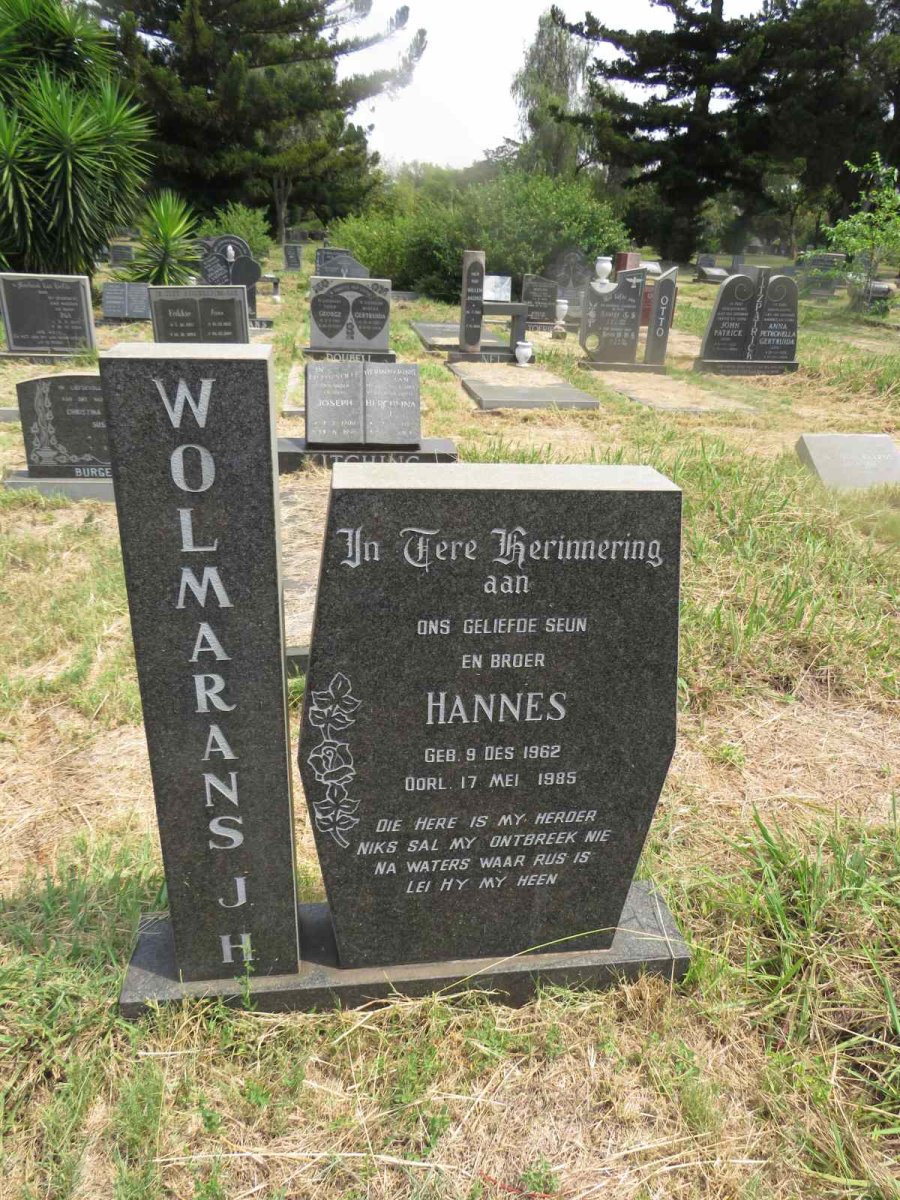 WOLMARANS J.H. 1962-1985