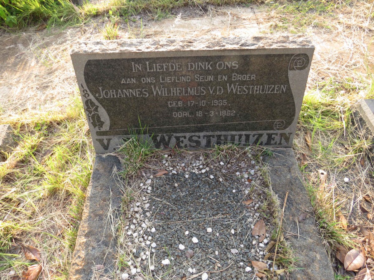 WESTHUIZEN Johannes Wilhelmus, v.d. 1935-1962