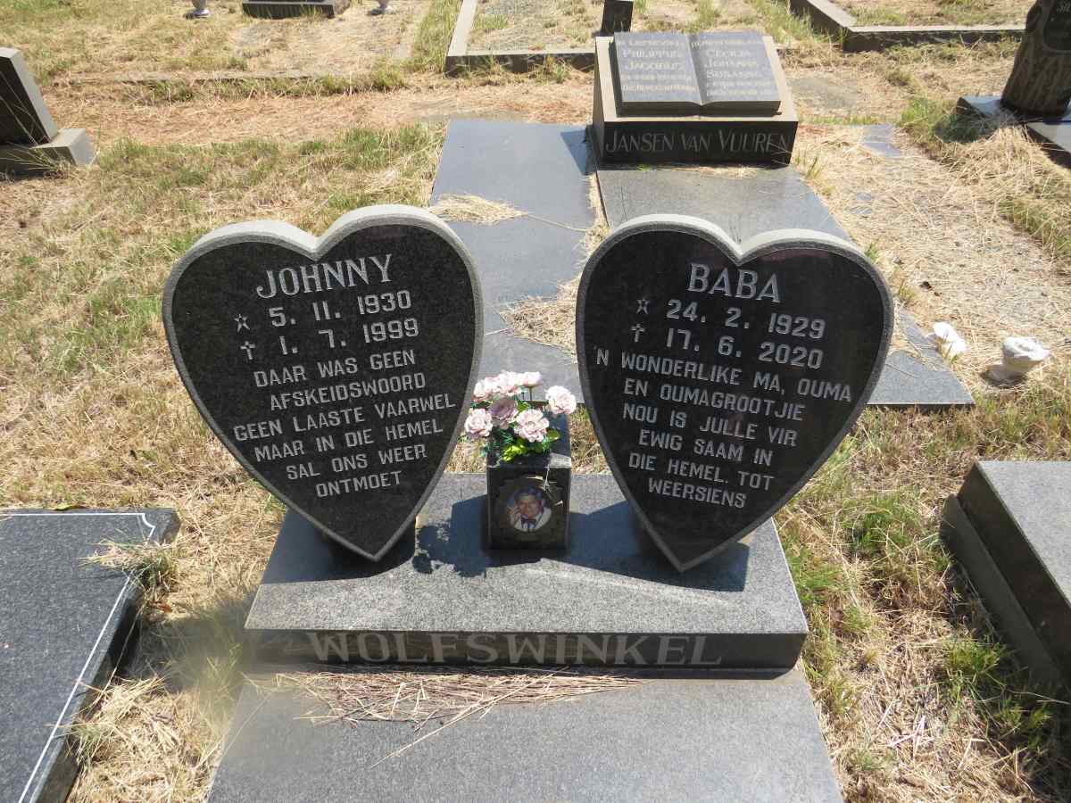 WOLFSWINKEL Johnny 1930-1999 & Baba 1929-2020
