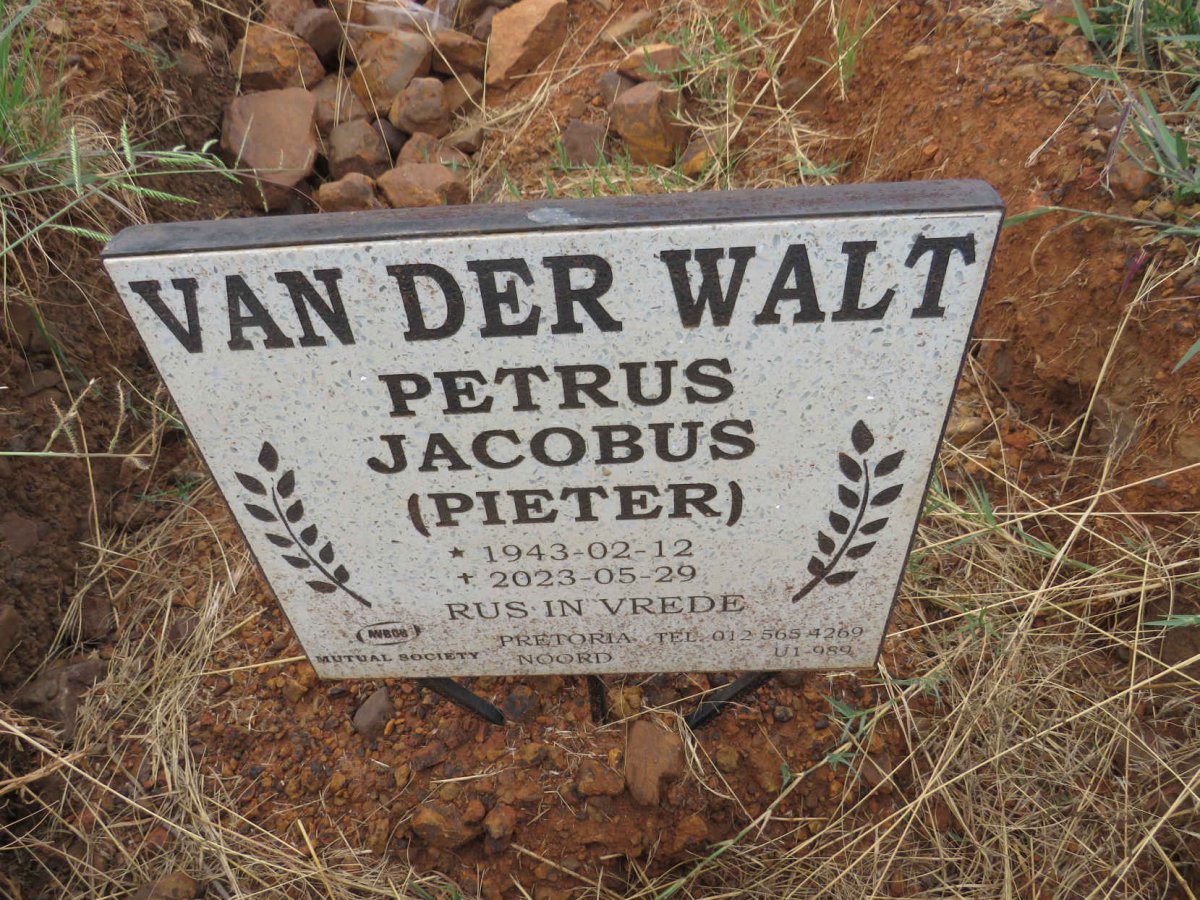 WALT Petrus Jacobus, van der 1943-2023