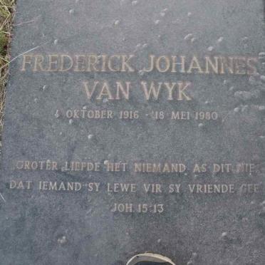 WYK Frederick Johannes, van 1916-1980