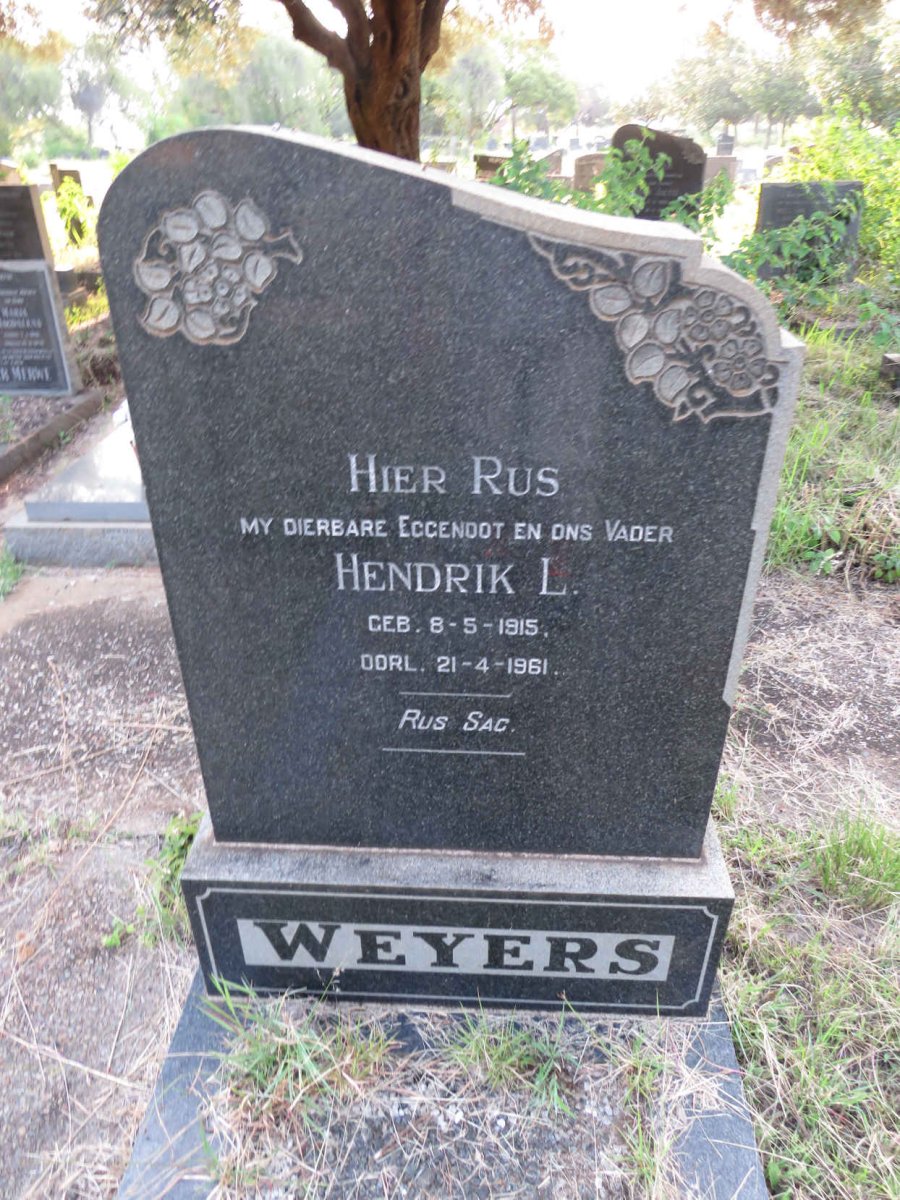 WEYERS Hendrik L. 1915-1961