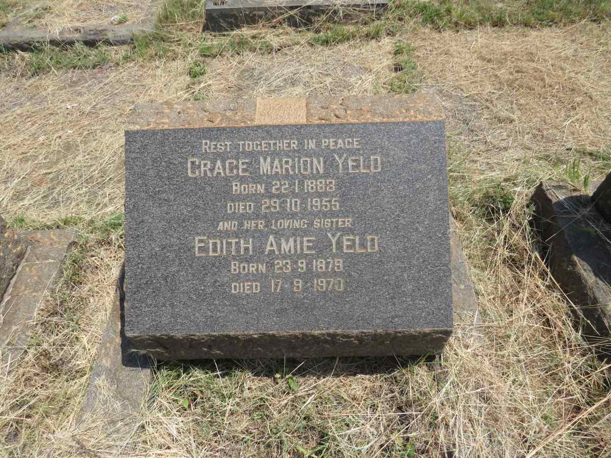 YELD Grace Marion 1883-1955 :: YELD Edith Amie 1879-1970