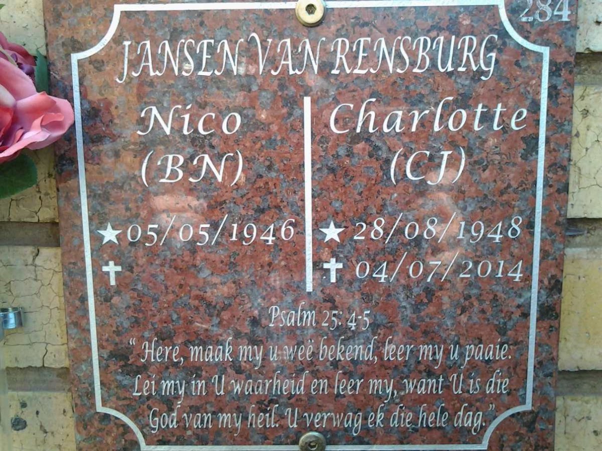 RENSBURG B.N., Jansen van 1946- &amp; C.J. 1948-2014