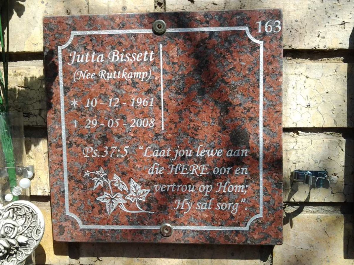 BISSETT Jutta nee RUTTKAMP 1961-2008