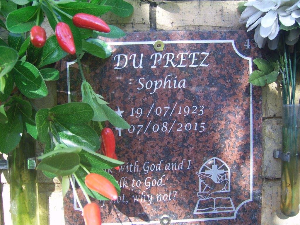 PREEZ Sophia, du 1923-2015