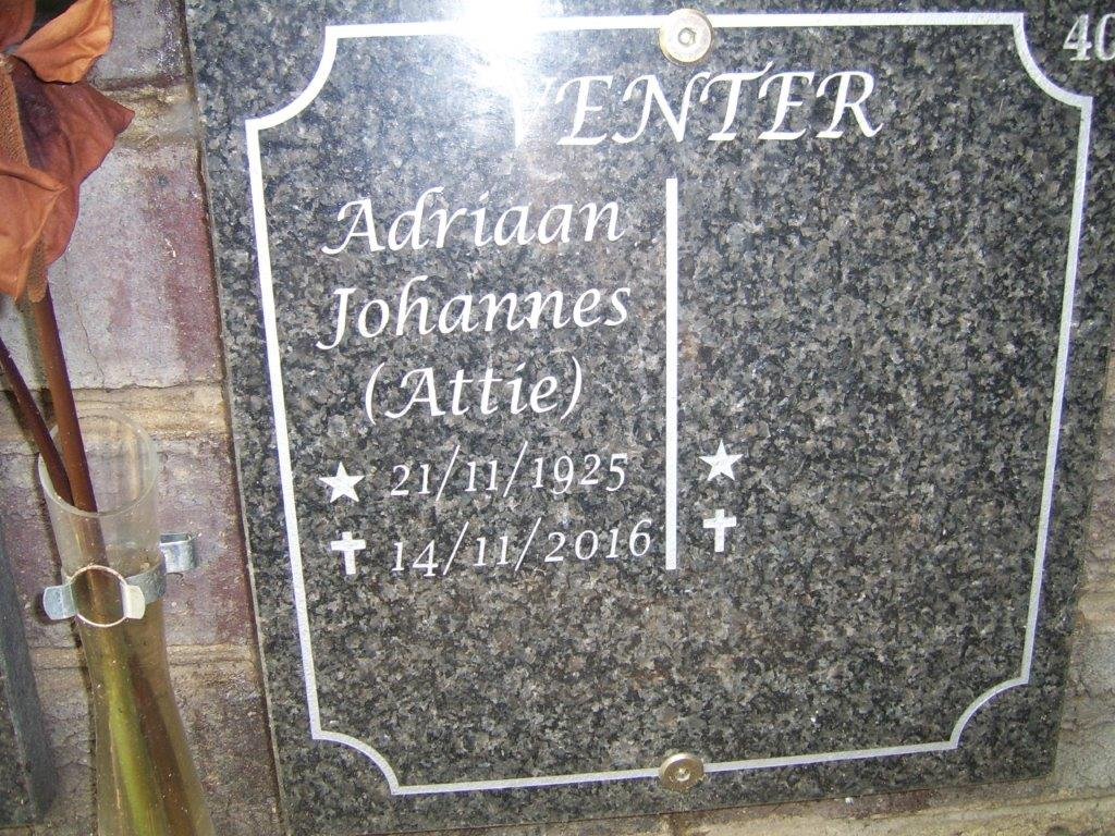 VENTER Adriaan Johannes 1925-2016