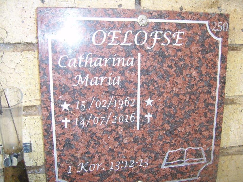OELOFSE Catharina Maria 1962-2016