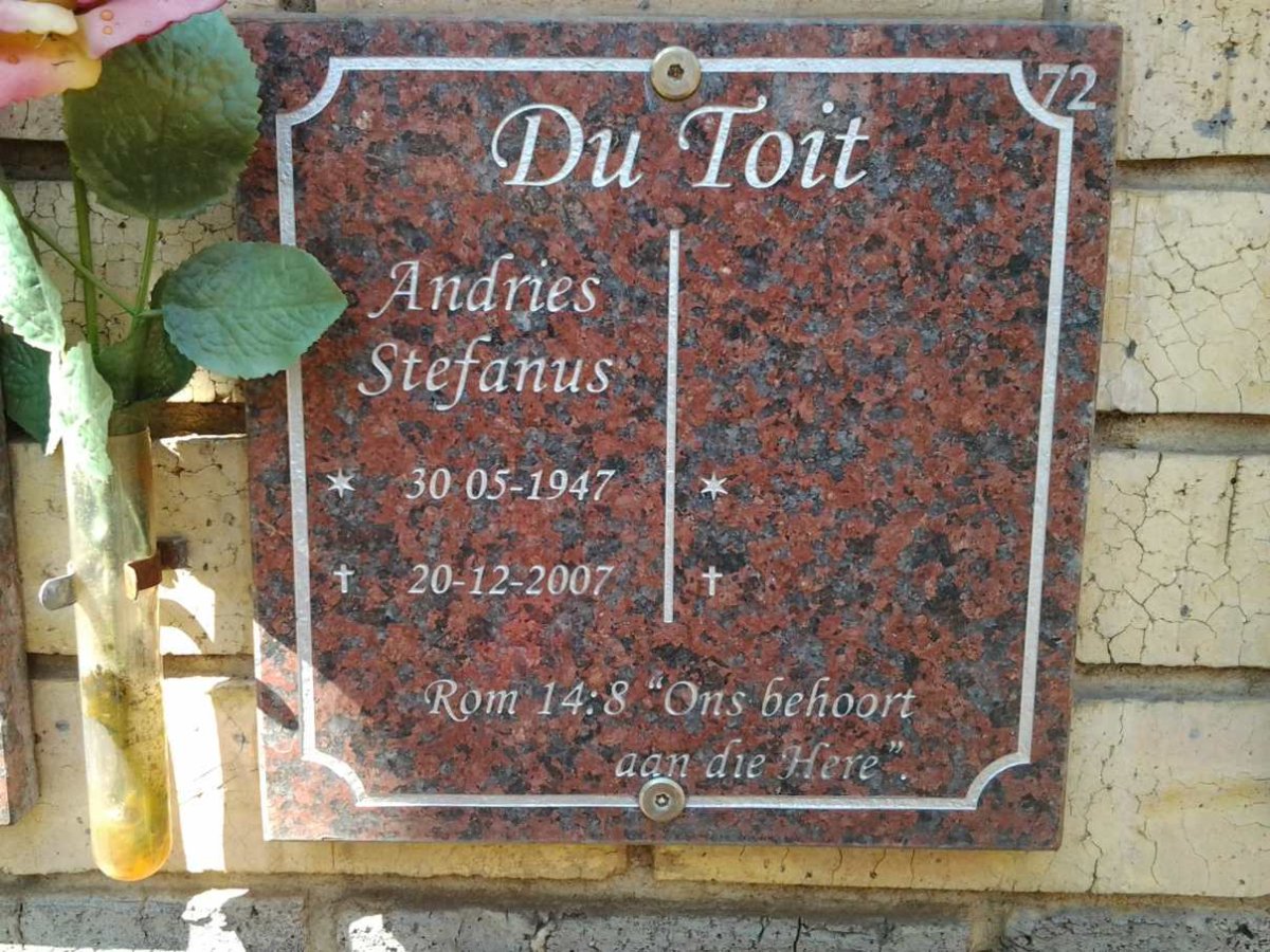 TOIT Andries Stefanus, du 1947-2007