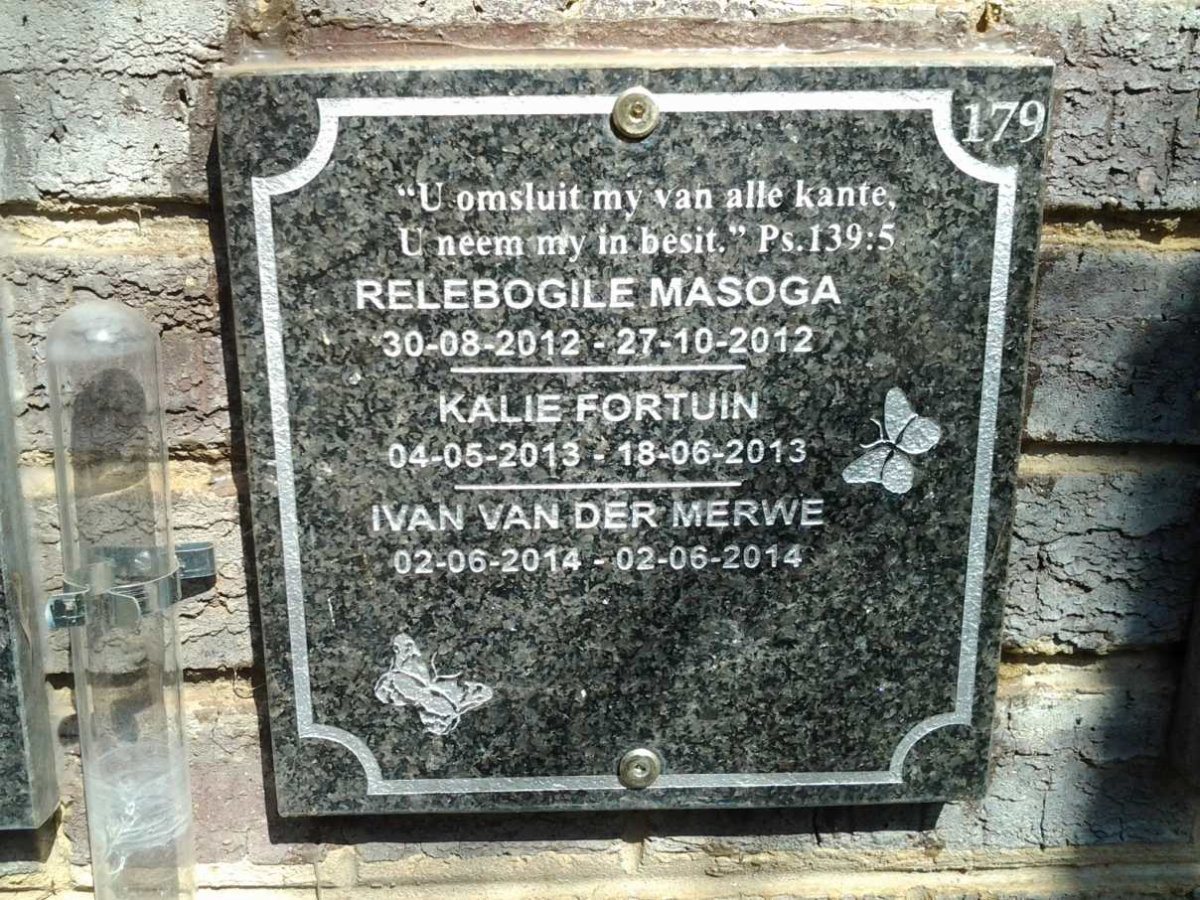 MASOGA Relebogile 2012-2012 :: FORTUIN Kalie 2013-2013 :: VAN DER MERWE Ivan 2014-2014