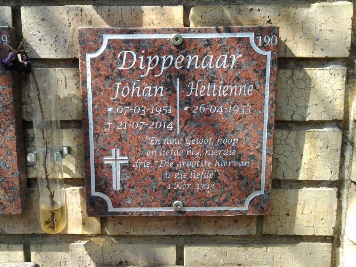DIPPENAAR Johan 1951-2014 &amp; Hettienne 1953-