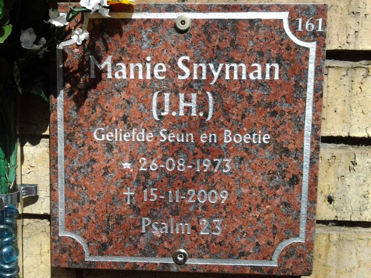 SNYMAN J.H. 1973-2009
