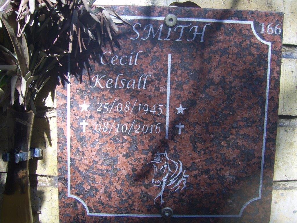 SMITH Cecil Kelsall 1945-2016 
