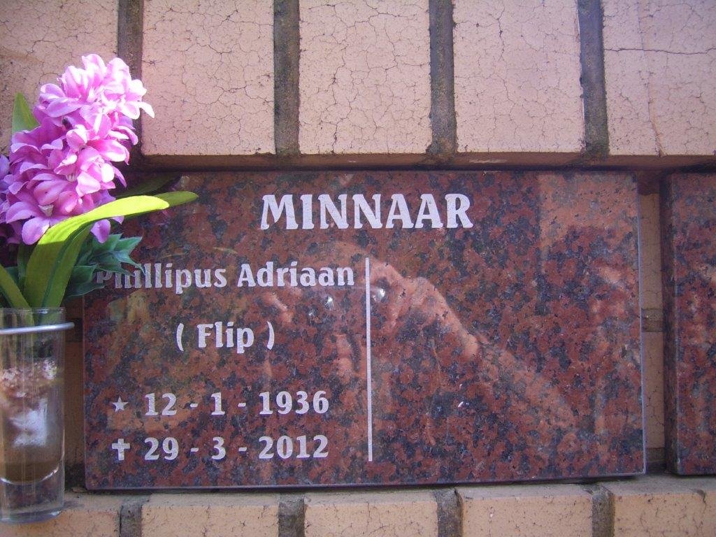 MINNAAR Phillipus Adriaan 1936-2012