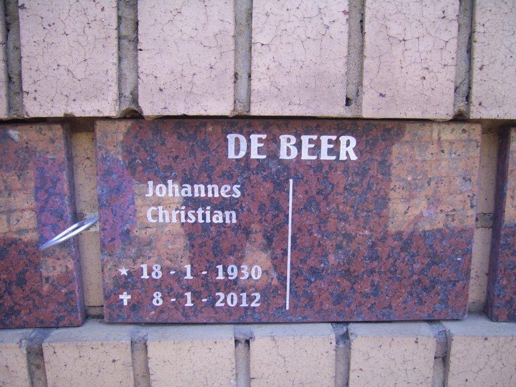 BEER Johannes Christian, de 1930-2012