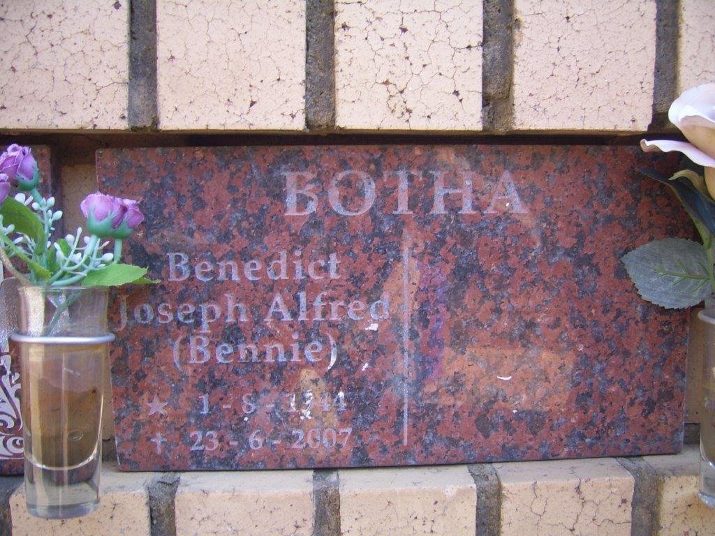 BOTHA Benedict Joseph Alfred 1944-2007