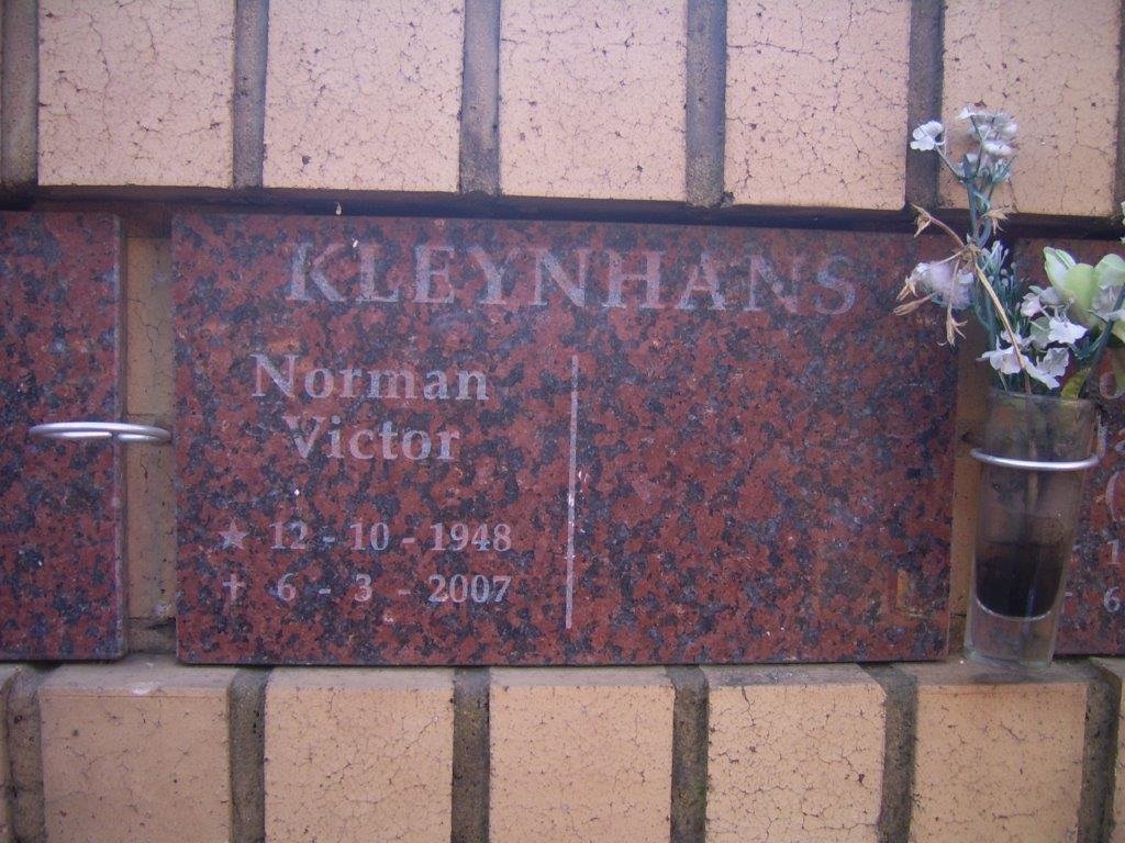 KLEYNHANS Norman Victor 1948-2007