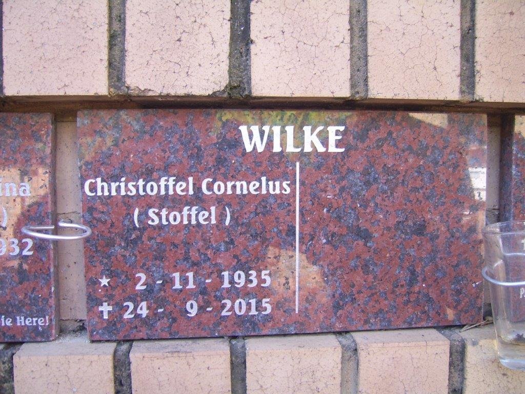 WILKE Christoffel Cornelus 1935-2015