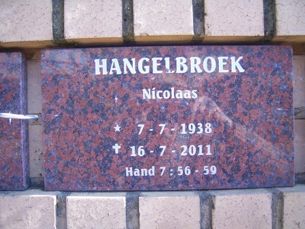 HANGELBROEK Nicolaas 1938-2011