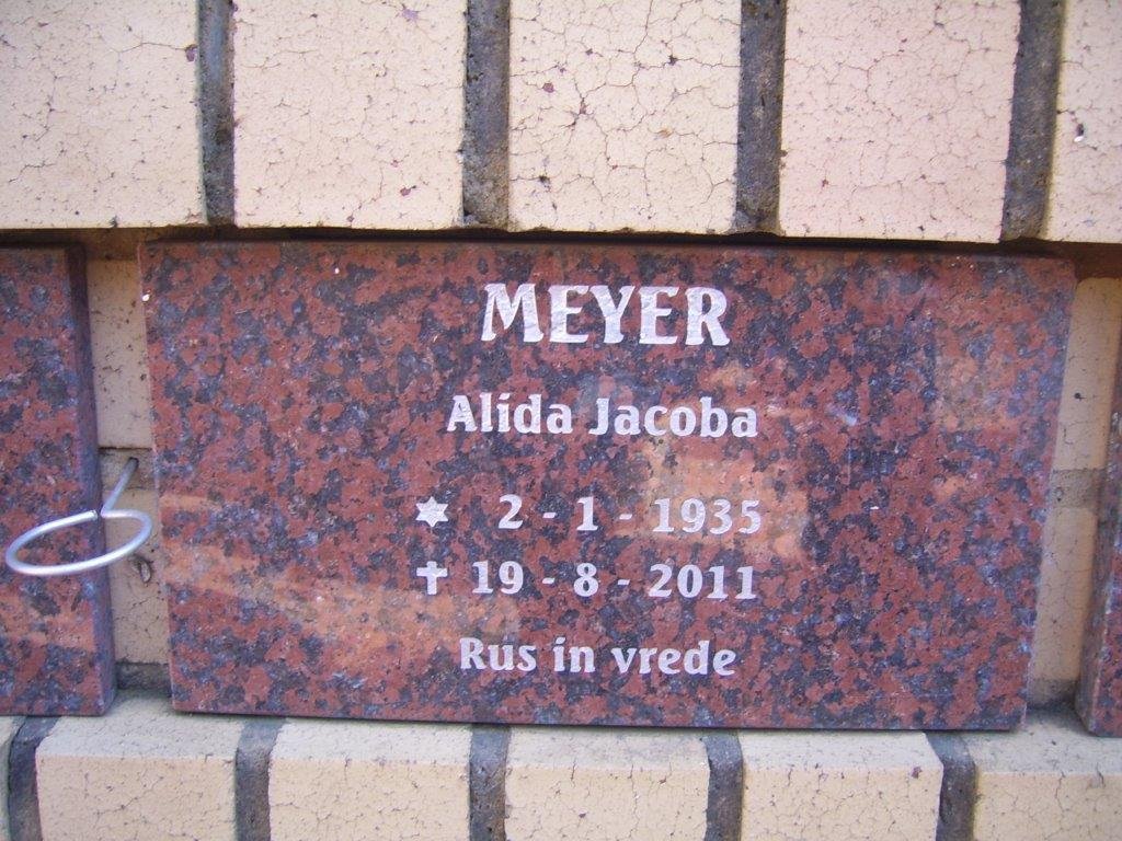 MEYER Alida Jacoba 1935-2011