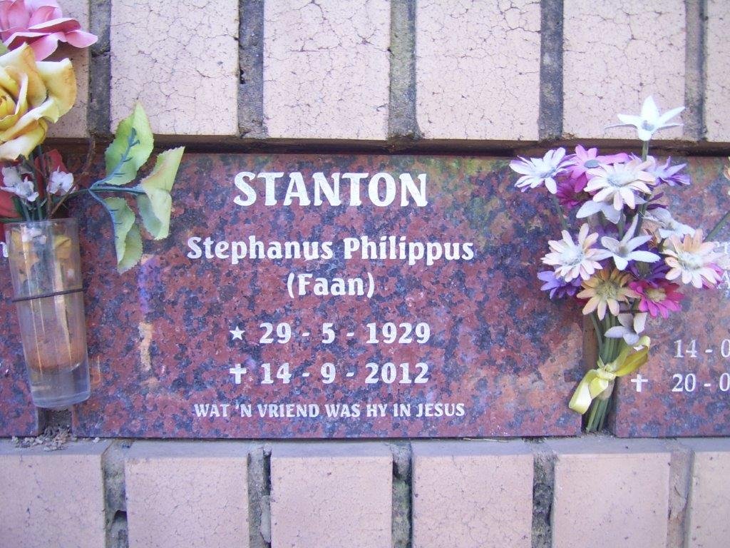 STANTON Stephanus Philippus 1929-2012