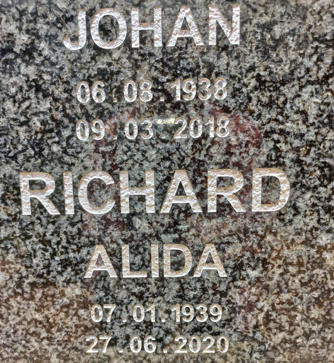 RICHARD Johan 1938-2018 &amp; Alida 1939-2020