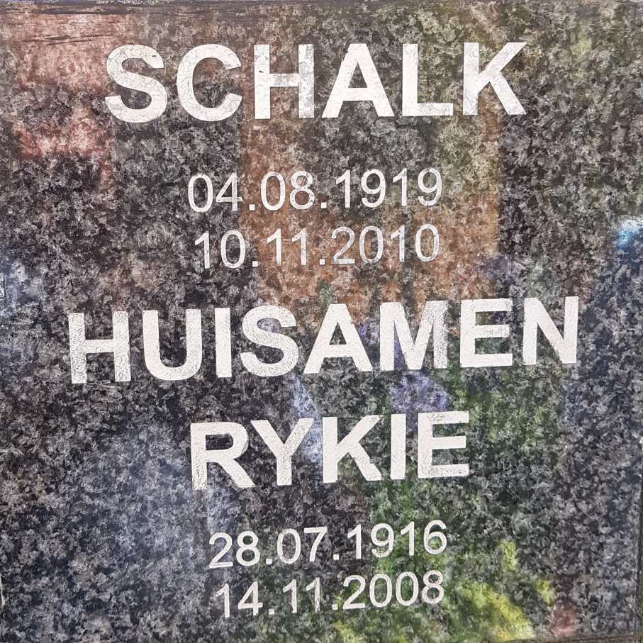 HUISAMEN Schalk 1919-2010 &amp; Rykie 1916-2008