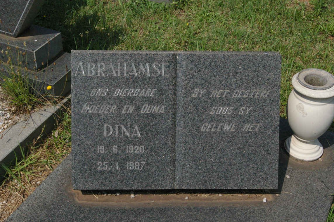 ABRAHAMSE Dina 1920-1987