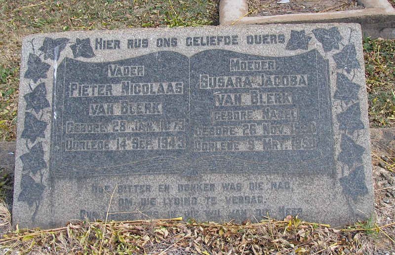 BLERK Pieter Nicolaas, van 1873-1943 &amp; Susanna Jacoba NAGEL 1890-1945