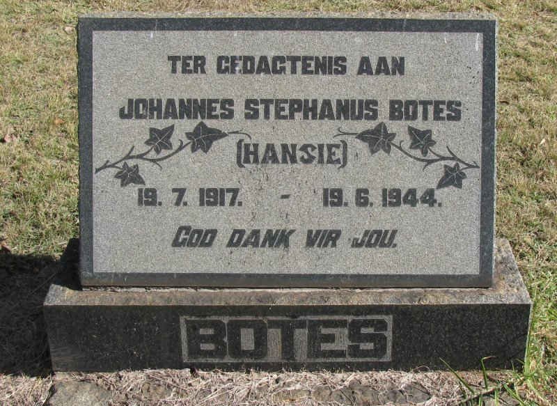 BOTES Johannes Stephanus 1917-1944