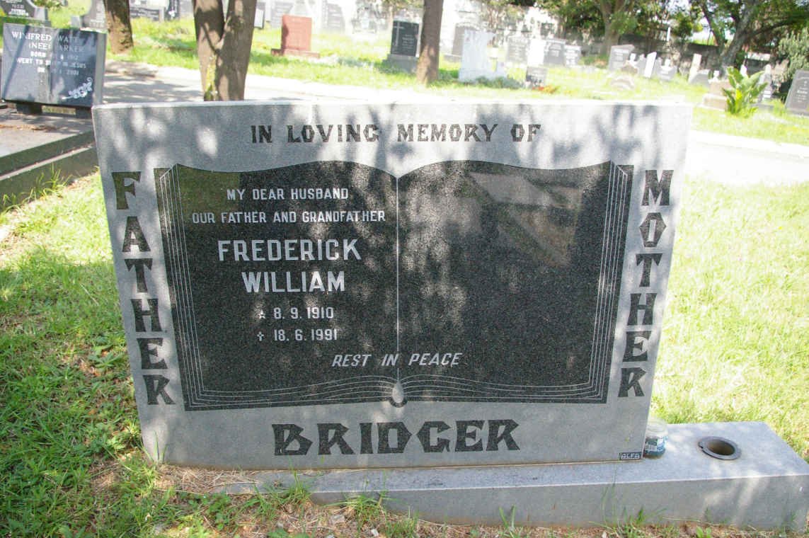 BRIDGER Frederick William 1910-1991