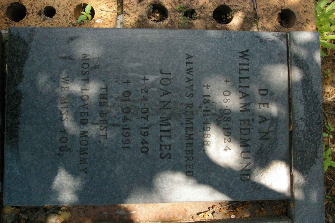 DEAN William Edmund 1924-1988 :: MILES Joan 1940-1991