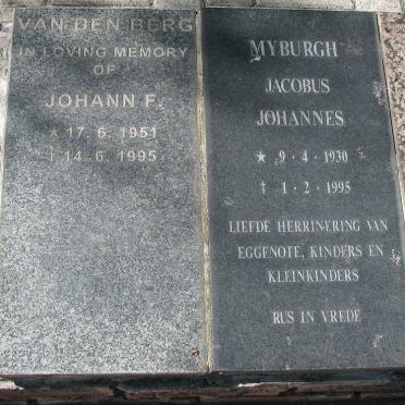 BERG Johann F., van den 1951-1995 :: MYBURGH Jacobus Johannes 1930-1995