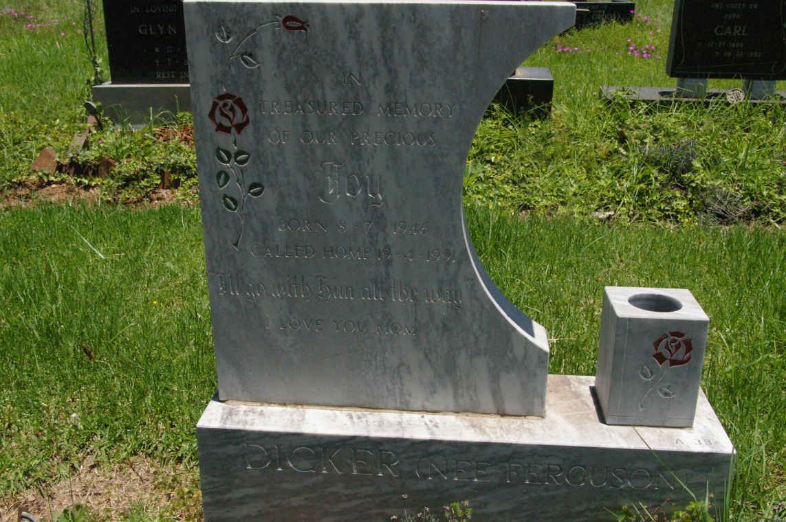 DICKER Joy nee FERGUSON 1946-1991