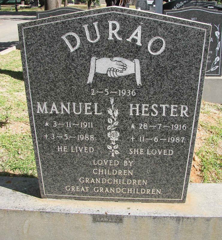 DURAO Manual 1911-1988 &amp; Hester 1916-1987