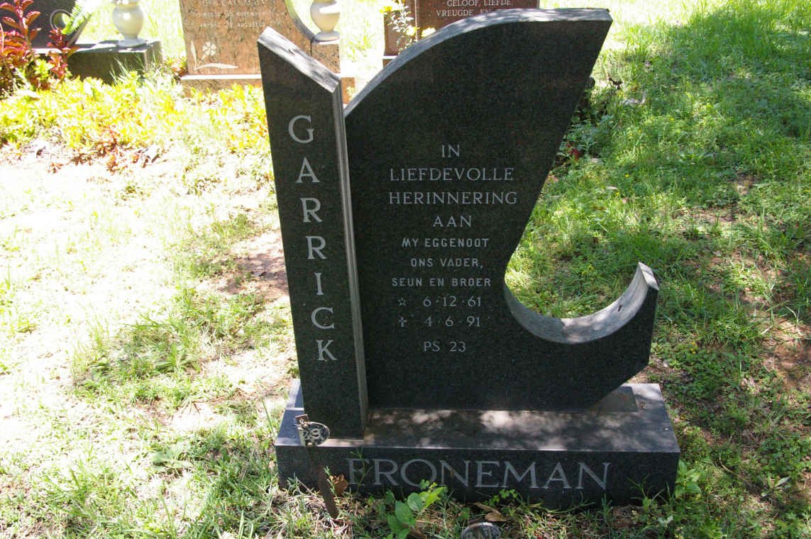 FRONEMAN Garrick 1961-1991