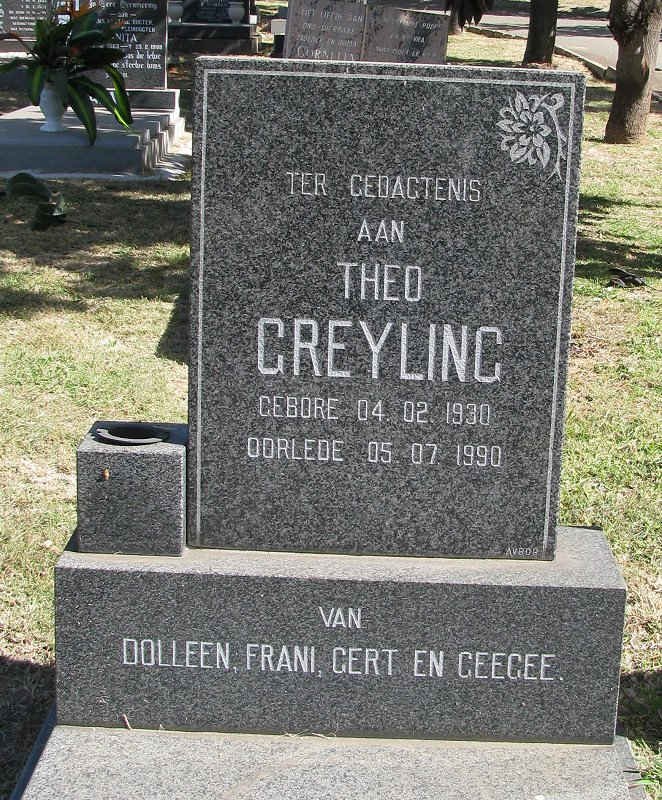 GREYLING Theo 1930-1990