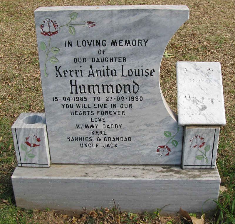 HAMMOND Kerri Anita Louise 1985-1990