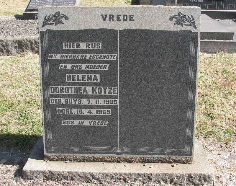 KOTZE Helena Dorothea 1909-1965