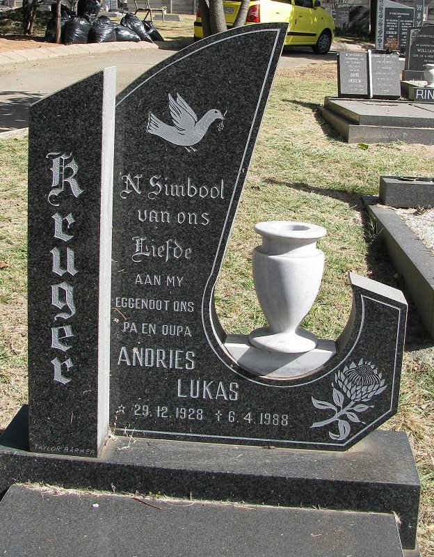 KRUGER Andries Lucas 1928-1988
