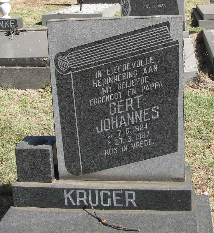 KRUGER Gert Johannes 1924-1987