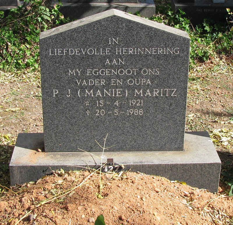 MARITZ P.J. 1921-1988