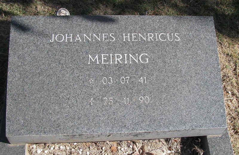 MEIRING Johannes Henricus 1941-1990