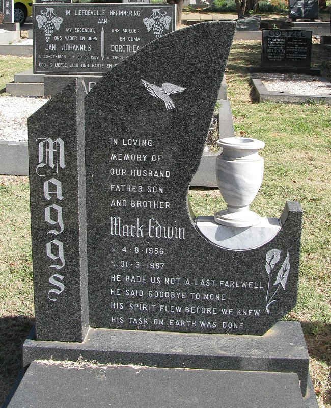 MAGGS Mark Edwin 1956-1987