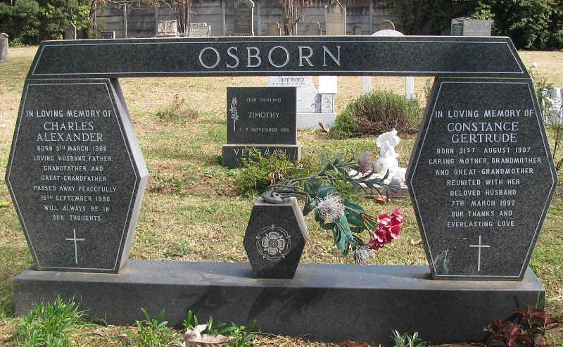 OSBORN Charles Alexander 1908-1990 &amp; Constance Gertrude 1907-1992