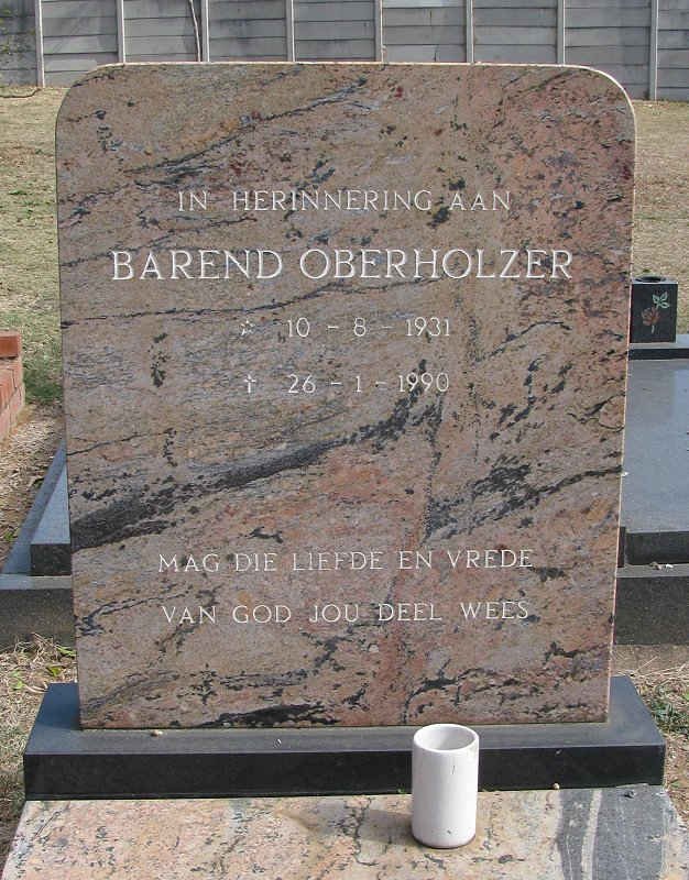 OBERHOLZER Barend 1931-1990