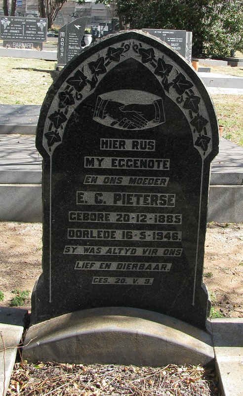 PIETERSE E.G. 1885-1946
