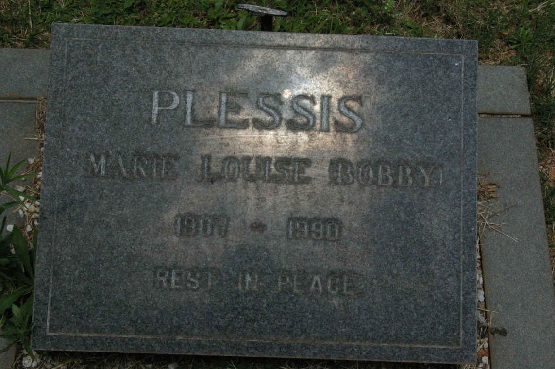 PLESSIS Marie Louise, du 1907-1990