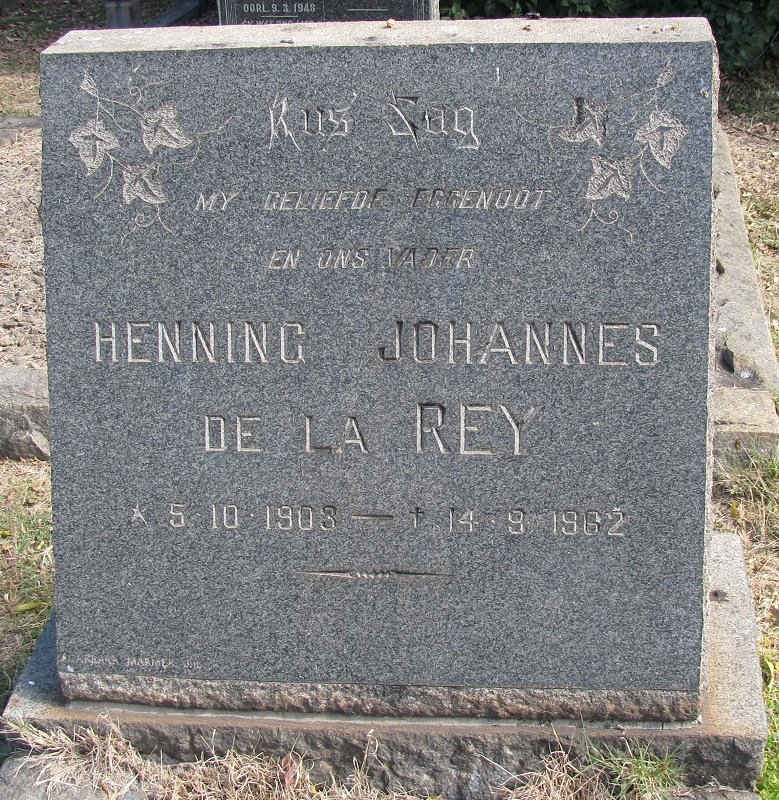 REY Henning Johannes, de la 1908-1962